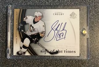 2005 - 06 Sp Authentic Sidney Crosby Sign Of The Times Rookie Sott Auto Autograph