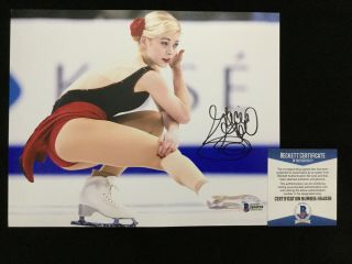 Gracie Gold Signed 8x10 Photo Beckett Bas Usa Olympic Figure Skating Hot 6