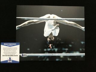 Nadia Comaneci Signed 8x10 Photo Beckett Bas Olympic Gymnastics Legend 2