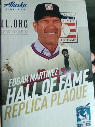 Edgar Martinez Seattle Mariners 2019 Hall Of Fame Plaque Hof Sga 8/10/19