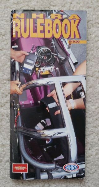 Official 1993 National Hot Rod Association Nhra Drag Racing Rule Book