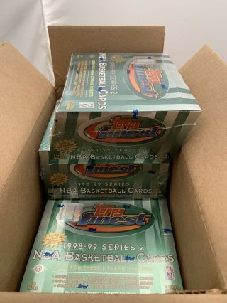 Case Of 6x 1998 - 99 Topps Finest Basketball Series 2 Factory Hobby Boxes 4