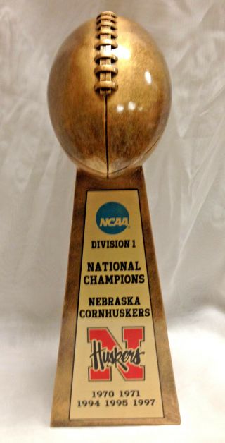 15 " University Of Nebraska Cornhusker Ncaa National Champion Football Trophy