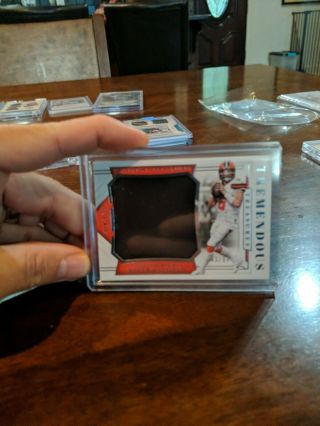 2018 National Treasures Baker Mayfield Rookie Tremendous 2 Color Jumbo Patch
