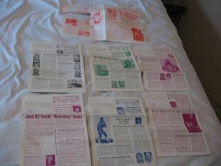 7 DIFF ST LOUIS WRESTLING CLUB PROGRAMS/NEWSLETTERS - RACE - ANDRE - FLAIR MUCH MORE 2