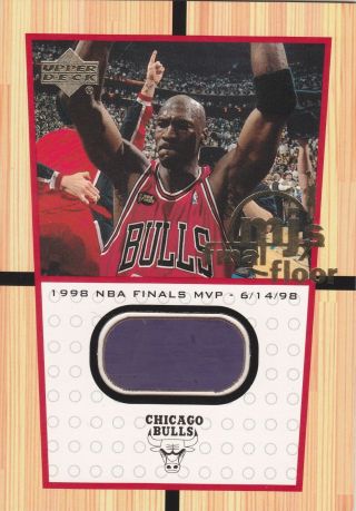 Michael Jordan Mj Final Floor Mvp 1998 Upper Deck Jumbo 3.  5x5 Card Ff11