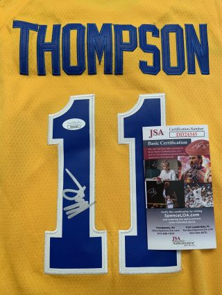 Klay Thompson Golden State Warriors Autographed Signed Jersey Size L Jsa