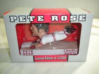 Mlb Pete Rose Aka Charlie Hustle Hall Of Fame Bobble Head Sliding