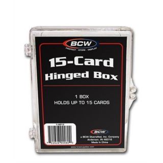 5 Five - Bcw Brand 15 Card Storage Plastic Case Hinged Snap Box - Hb15
