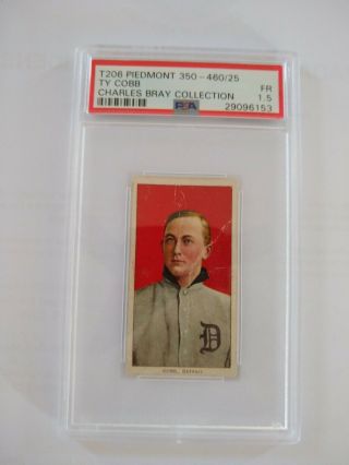 T206 Ty Cobb Piedmont 350 Psa 1.  5 Graded Baseball Card