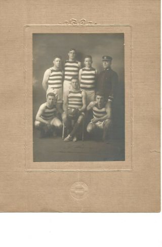 1919 Team Basketball Photo Army Patrol Gravure D 