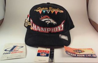 Vintage Logo Athletic Denver Broncos Snapback Bowl Xxxii Champions Hat Cap