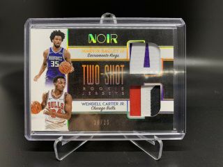 2018 - 19 Panini Noir Marvin Bagley Iii Wendell Carter Jr Duo Rookie Patch 10/25