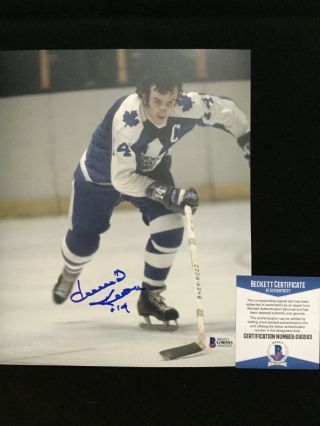 Dave Keon Signed 8x10 Photo Beckett Bas Toronto Maple Leafs 11