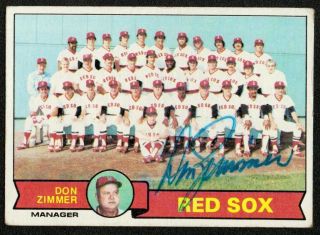 Don Zimmer 1979 Topps 214 Autograph Red Sox Auto Signed Yankees D.  2014