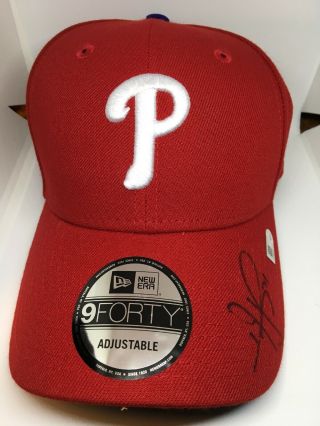 Vince Velasquez Signed Auto Autograph Official Era Phillies Hat Mlb