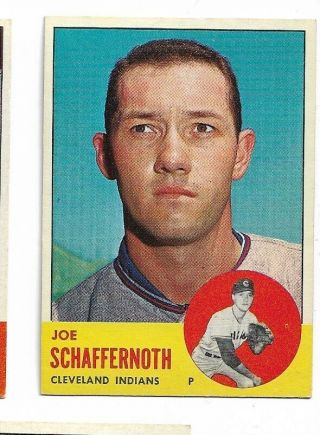 1963 Topps Bb 463 Joe Schaffernoth/indians Ex/mt