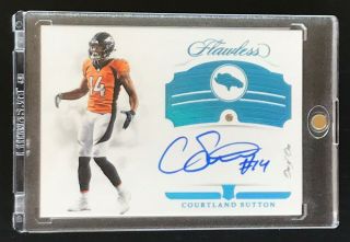 One - Of - One Courtland Sutton 2018 Flawless Diamond 1/1 Rc Auto Broncos Autograph