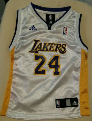 Youth Large - Kobe Bryant La Lakers 24 Adidas Nba Basketball Jersey