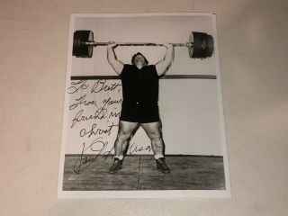 Paul Anderson Olympic Signed Autographed 8x10 Photo - Psa/dna Bas Guarantee
