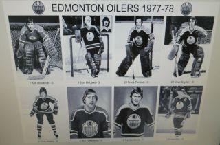 1977 - 78 Edmonton Oilers Wha Photos 8x10 Semenko Troy Flett Chipperfield Widing