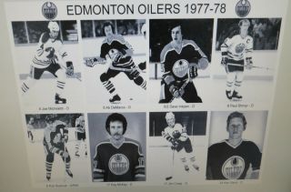 1977 - 78 Edmonton Oilers WHA photos 8x10 Semenko Troy Flett Chipperfield Widing 2