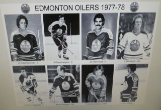 1977 - 78 Edmonton Oilers WHA photos 8x10 Semenko Troy Flett Chipperfield Widing 3
