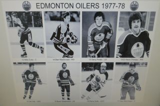 1977 - 78 Edmonton Oilers WHA photos 8x10 Semenko Troy Flett Chipperfield Widing 4
