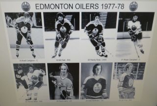 1977 - 78 Edmonton Oilers WHA photos 8x10 Semenko Troy Flett Chipperfield Widing 5