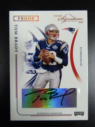 Tom Brady Auto 2004 Playoff Prime Signatures Proof Autograph 40/86 Card No.  57