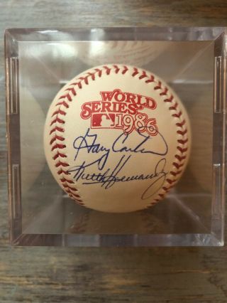 1986 York Mets Official W/s Signed Baseball Gary Carter & Keith Hernandez