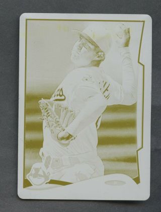 2014 Topps Trevor Bauer Cleveland Indians 1/1 Yellow Printing Plate