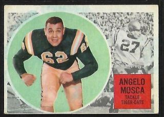 1960 Topps Cfl Football: 38 Angelo Mosca,  Hamilton Tiger Cats