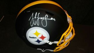 Juju Smith Schuster Black Out Rep Full Size Autographed Helmet Tse