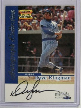1999 Fleer Sports Illustrated Greats Of The Game Dave Kingman Auto Autograph 24