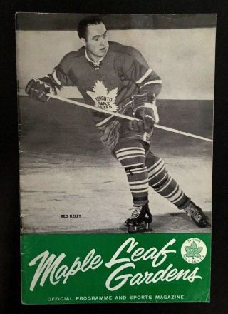 1962 Toronto Maple Leafs Chicago Blackhawks St Patricks Day Program Red Kelly