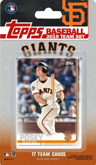 2019 Topps Factory Team Set - 17 Cards - San Francisco Giants
