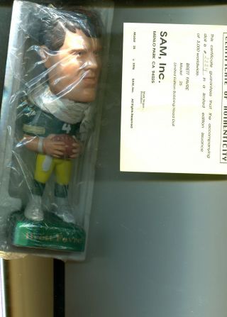 Green Bay Packers Brett Favre 1996 Sam Bobble Head Limited Edition /3000 4239m
