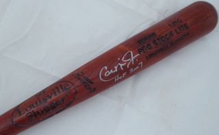 Cal Ripken Jr.  Autographed Signed Slugger Bat " Hof 2001 " Orioles Beckett H75379