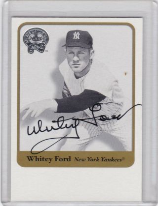 Whitey Ford 2001 Fleer Greats Of The Game Auto