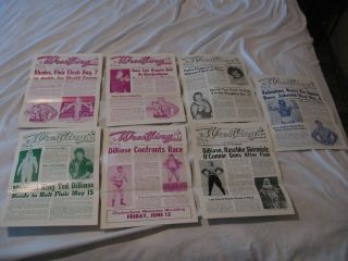 7 Diff St Louis Wrestling Club Programs/newsletters - Race - Rhodes - Flair Much More