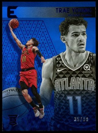 2018 - 19 Trae Young Panini Chronicles Essentials Blue 234 35/99 Hawks Rc Rookie