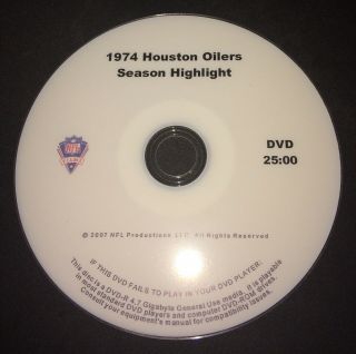 1974 Houston Oilers Highlights Dvd Nfl Films