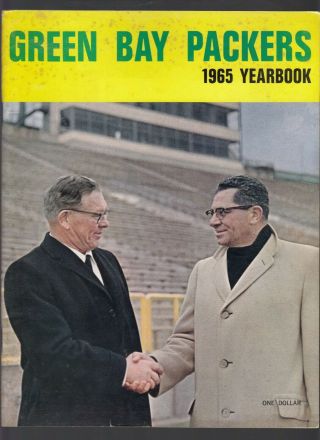 1965 Green Bay Packers Football Yearbook Vince Lombardi Curly Lambeau On Cover