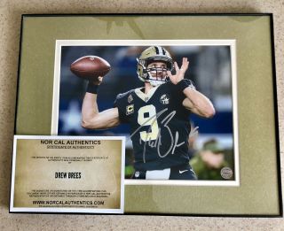 Drew Brees Signed Autographed 8x10 Photo Professionally Framed & Matted