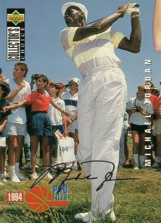 1994 Upper Deck Collectors Choice Michael Jordan Silver Signature Golf 204 Card