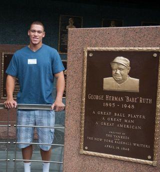 Aaron Judge - 8 " X 10 " Photo - York Yankee Stadium - Babe Ruth - Monument Park