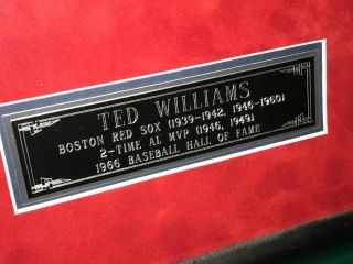 Ted Williams Framed 15.  5 x 26.  5 