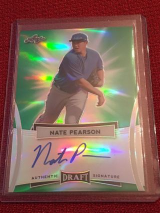 Nate Pearson 2017 Leaf Metal Prismatic Green Autograph 3/5 Blue Jays 1st Round