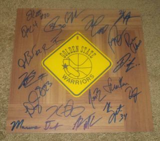 Golden State Warriors Team Signed 2018 - 2019 Floorboard Autographed By 20 (proof)
